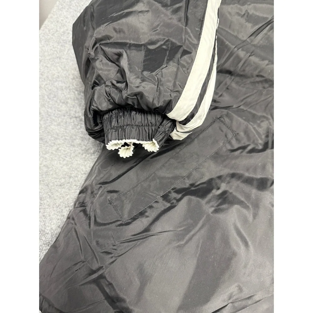 VTG Rooky‎ Men's Reversible Hooded Puffer Jacket Black Cream Size L - NEW